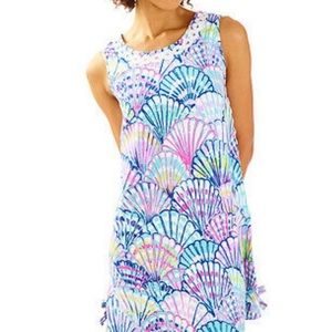 NWOT Lilly Pulitzer Stella Shift Dress in Shello Serene Blue. Size 0. 🐚🌸